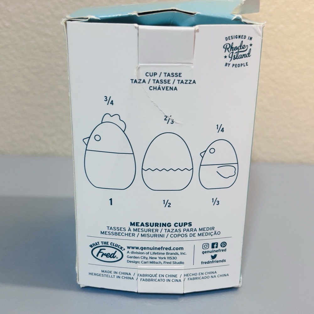 Genuine Fred Nested Hen & Chick Dry Measuring Cups Country Kitchen New In Box - Picture 2 of 9